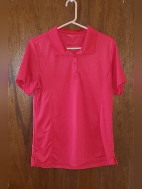 Maggie Lane Polo Shirt Berry Short Sleeve Sz Xl